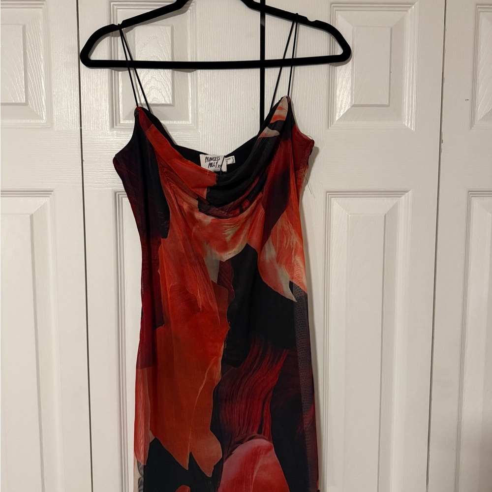 NWT Princess Polly Sugar Mini Dress Red Multi